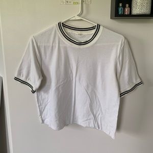 White Cropped T-Shirt